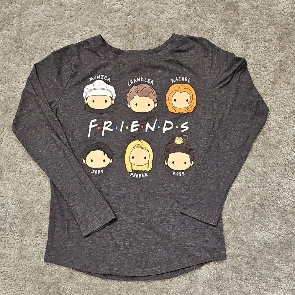 Gray Friends Girls Long Sleeve Shirt